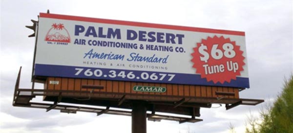 Palm Desert Air Conditioning billboard